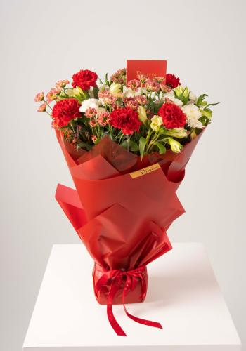 Crimson Elegance Hand Bouquet