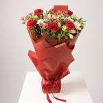 Crimson Elegance Hand Bouquet