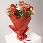 Crimson Elegance Hand Bouquet