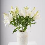 White Lilies in Custom Vase Selection