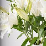 White Lilies in Custom Vase Selection