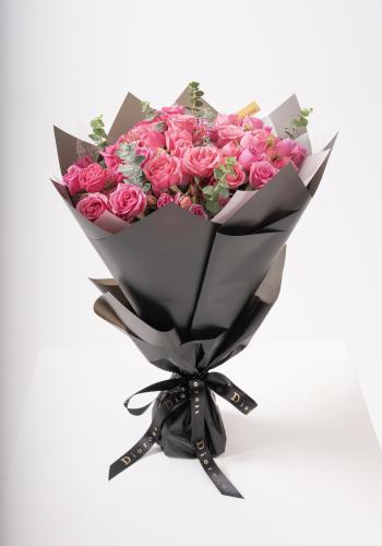 Soft Pink - Spray Rose Bouquet with Eucalyptus