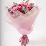 Blush Purple - Spray Rose Bouquet with Eucalyptus