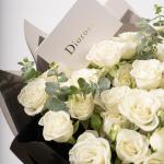 Snow - Spray Rose Bouquet with Eucalyptus