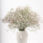 Limonium in White Textured Ceramic Vase