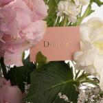 Luxury Pink Glass Vase with Hydrangeas & Seasonal Florals